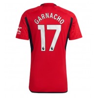 Manchester United Alejandro Garnacho #17 Domáci futbalový dres 2023-24 Krátky Rukáv